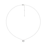Pendentif diamant naturel rond 0.50 carat or blanc Rosalia
